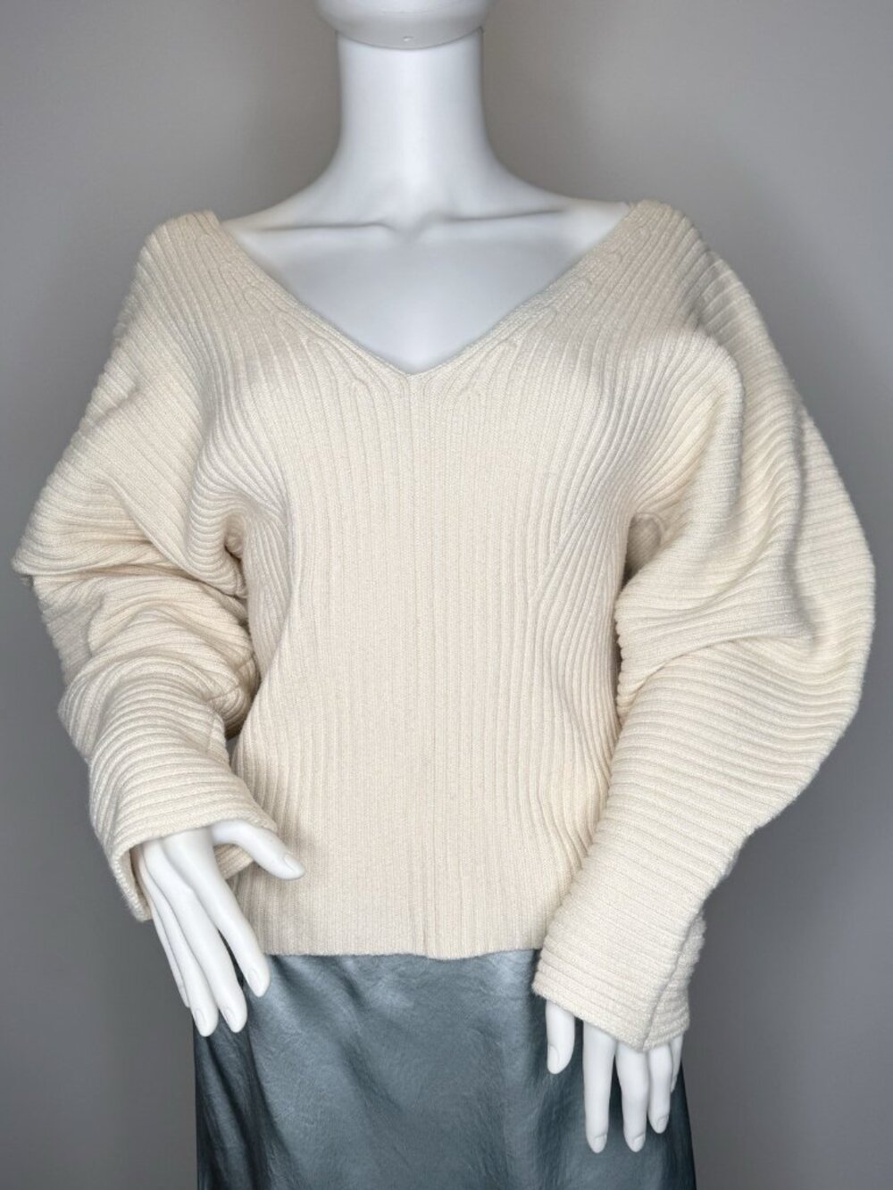 Mara Hoffman Olla Sweater Size S Cream Organic Cotton Knit